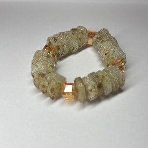 Chunky Beaded Bracelet with Gold Accents